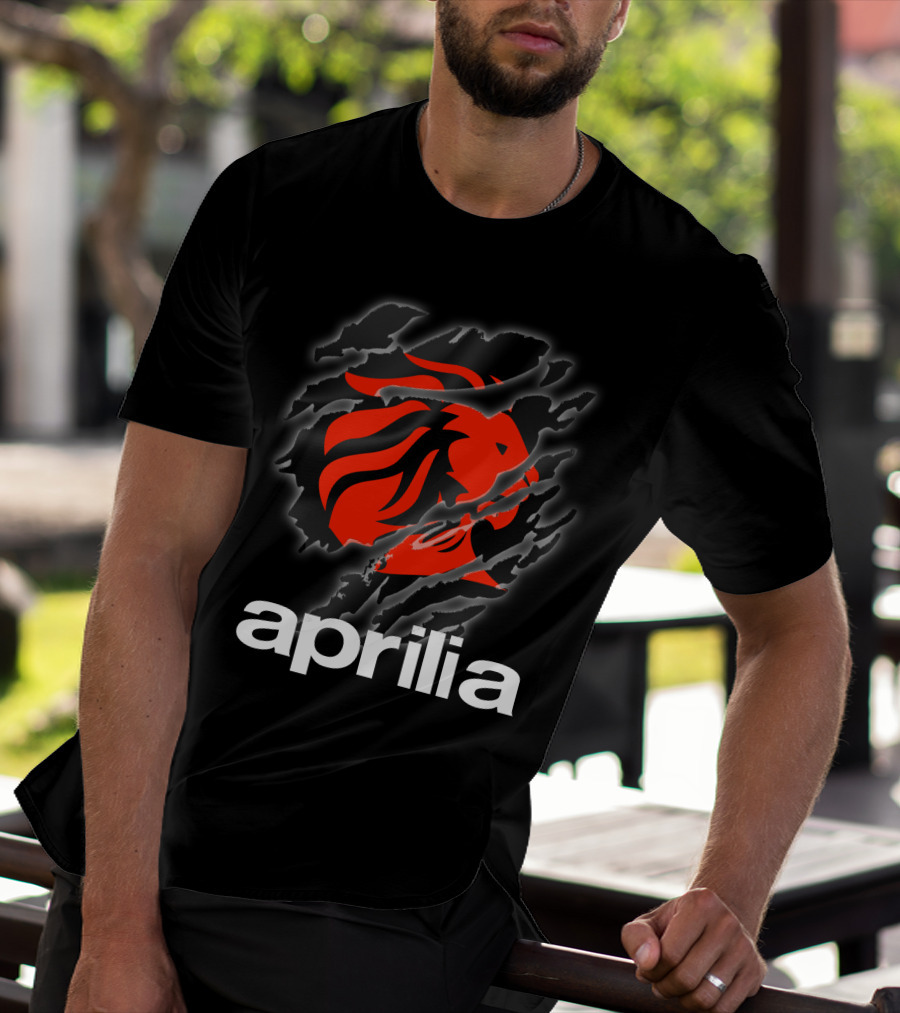 Aprilia Lion Claw Ripped T-Shirt