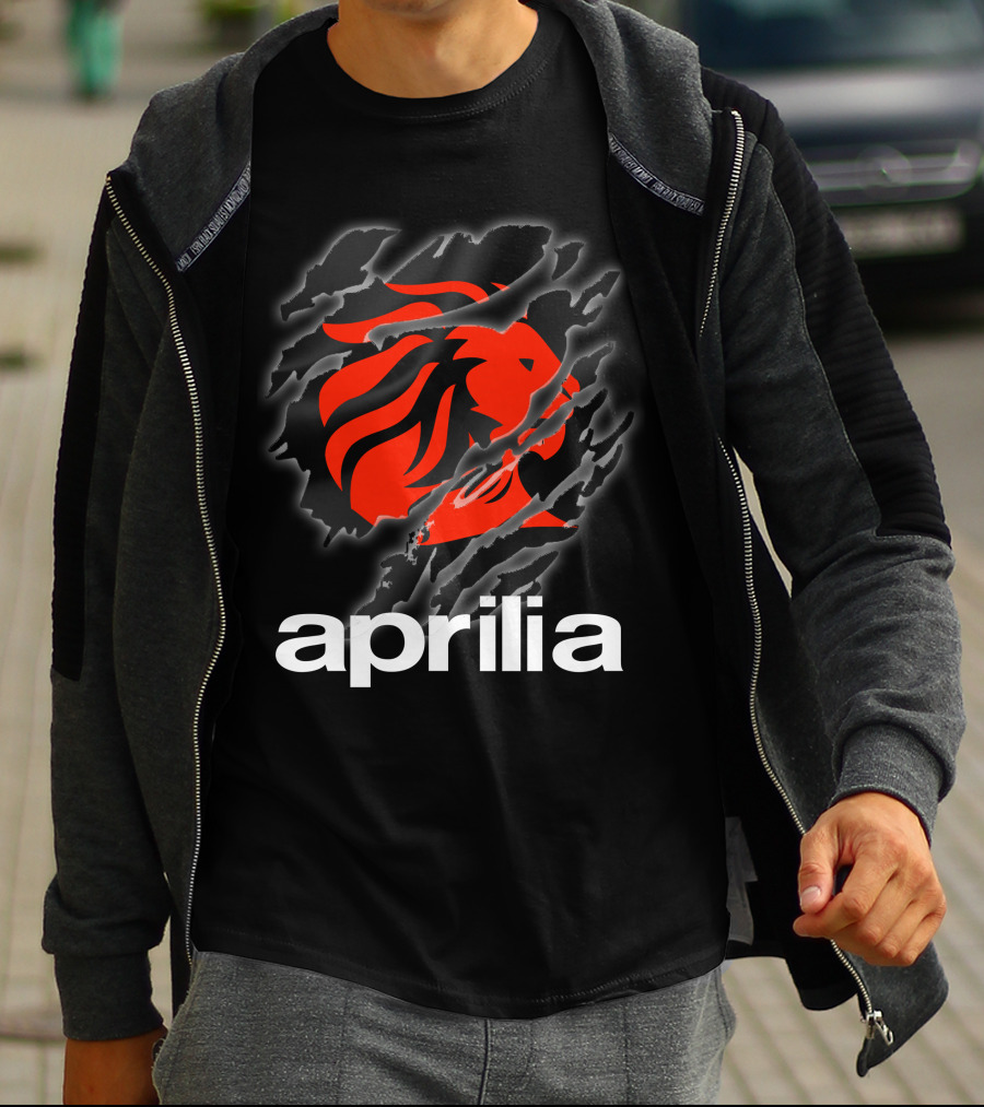 Aprilia Lion Claw Ripped T-Shirt