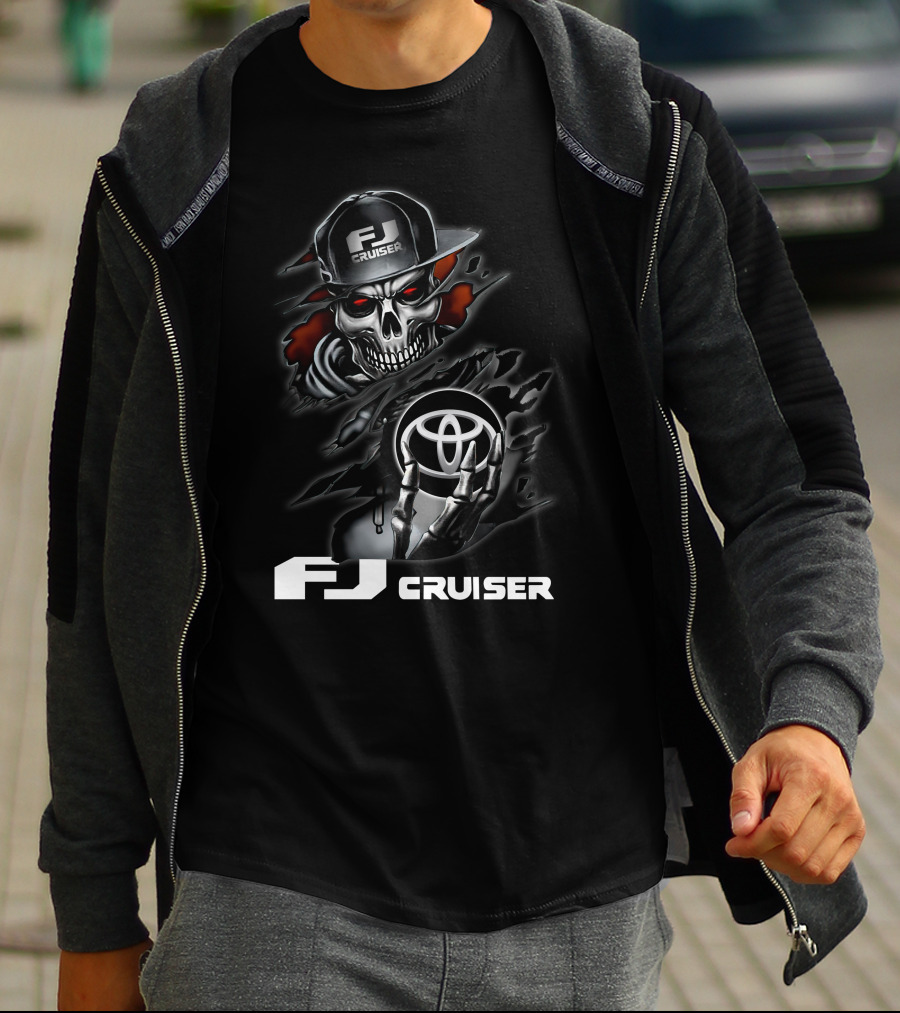 Fj Cruiser 05 Skull With Toyota T-Shirt