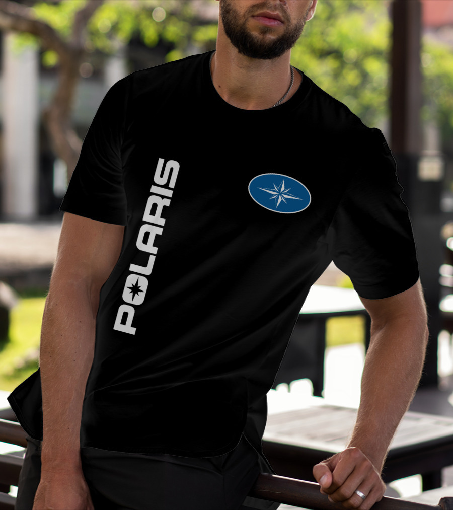 Polaris Star Logo Blue Oval T-Shirt