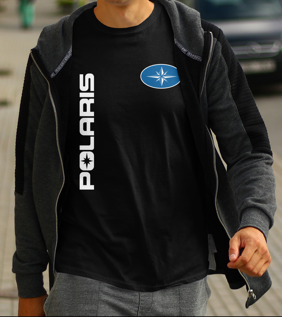 Polaris Star Logo Blue Oval T-Shirt