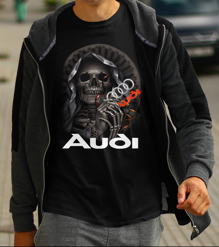 Audi Skull Grim Reaper Holding Rings T-Shirt