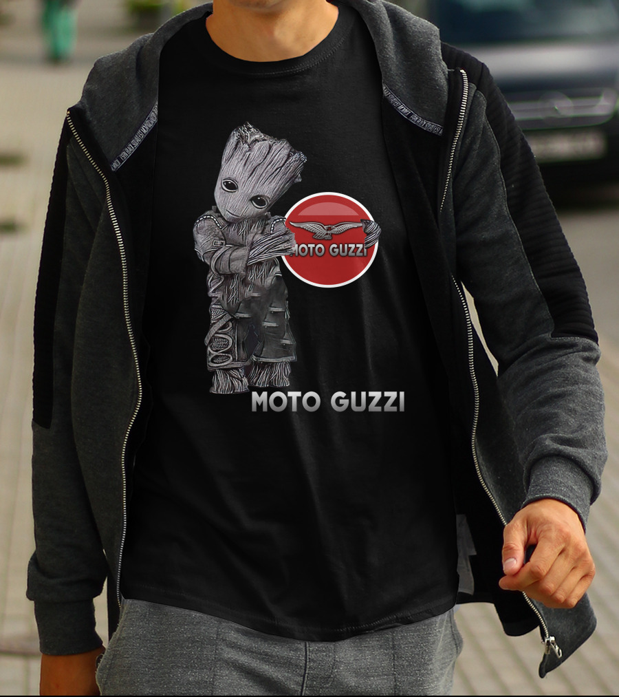 Moto Guzzi Groot Guardians Of The Galaxy Crossover T-Shirt