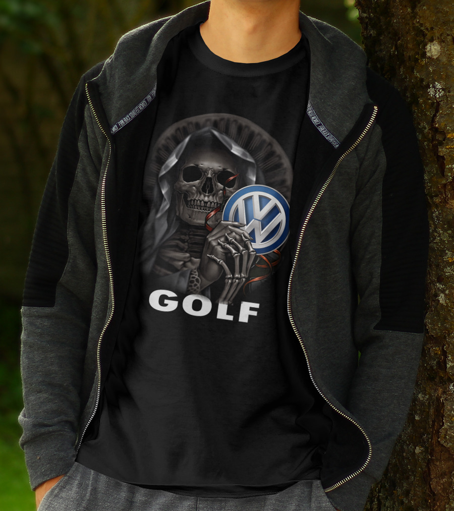 Golf Volkswagen Skull Reaper Artwork T-Shirt