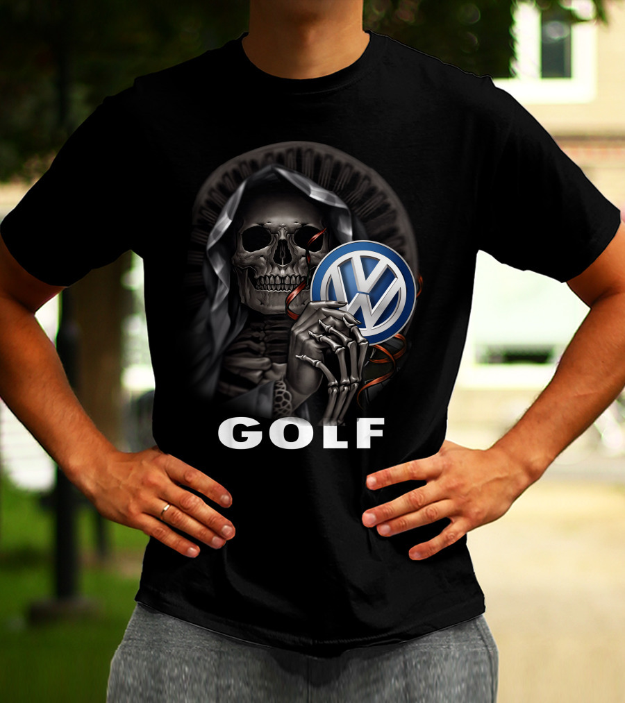 Golf Volkswagen Skull Reaper Artwork T-Shirt