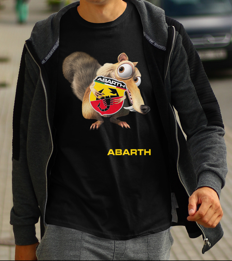 Abarth Ice Age Scrat Holding Scorpion T-Shirt