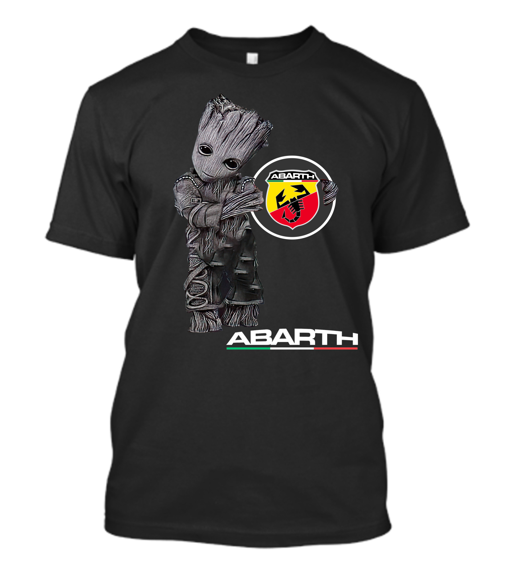 Abarth Groot With Scorpion Logo And Tri-Color T-Shirt