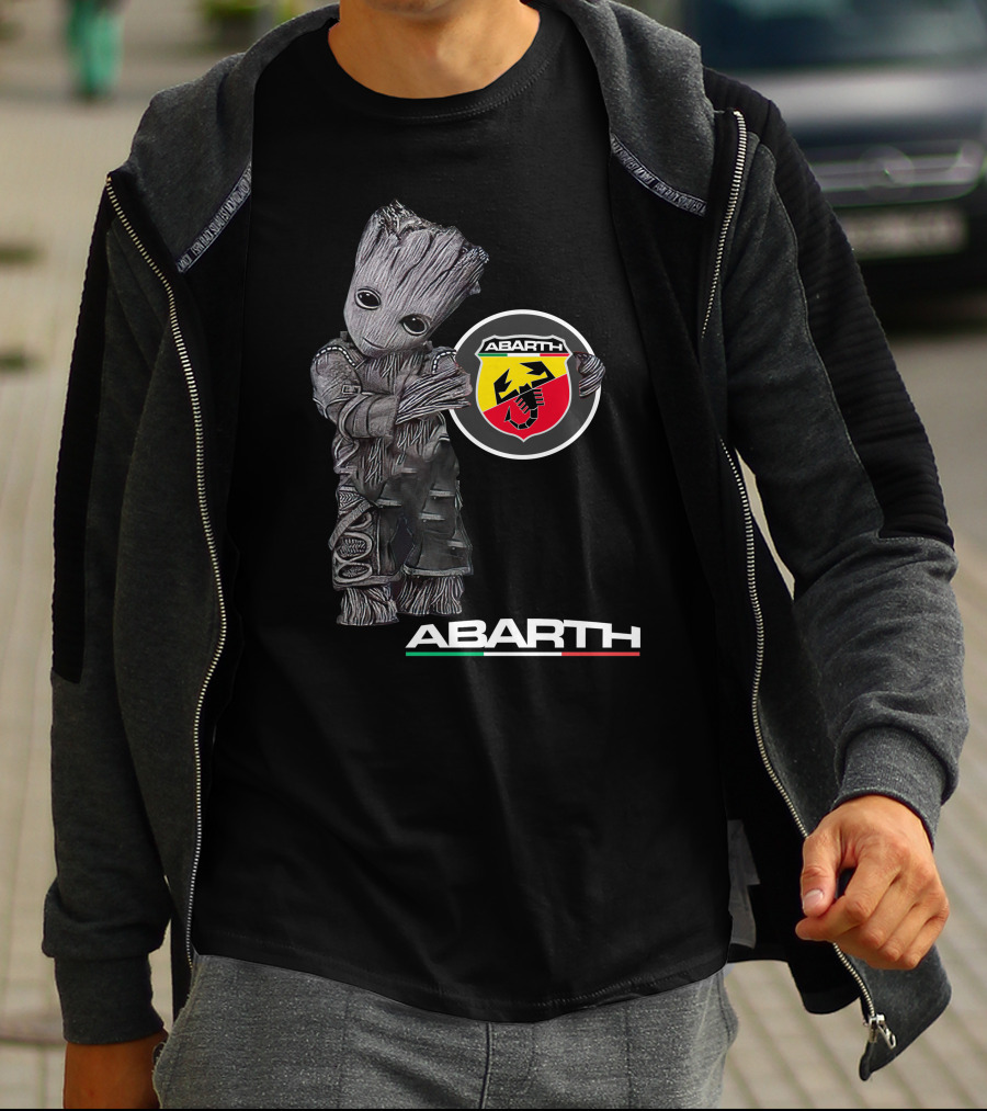Abarth Groot With Scorpion Logo And Tri-Color T-Shirt