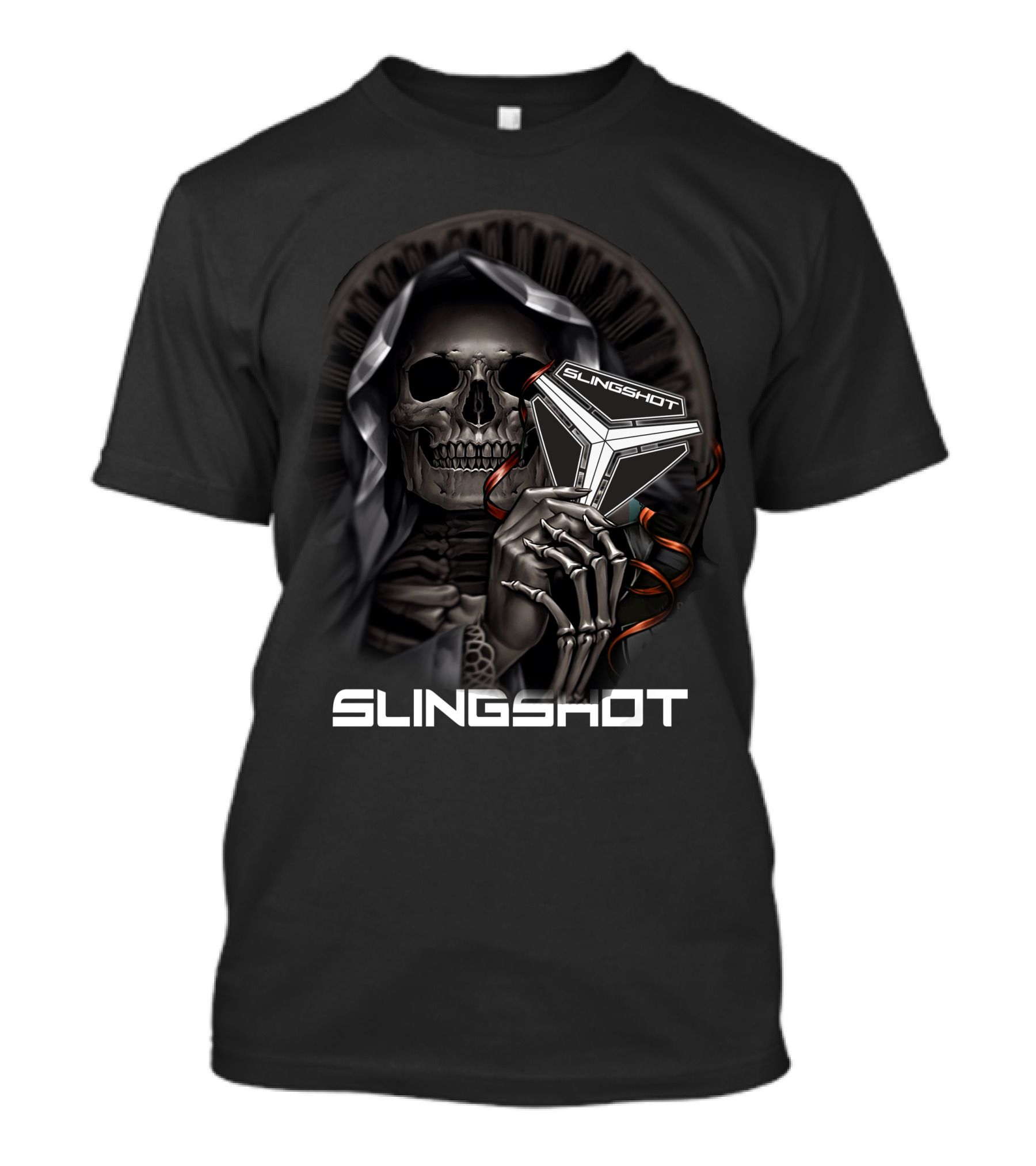 Slingshot Grim Reaper Holding Cube T-Shirt