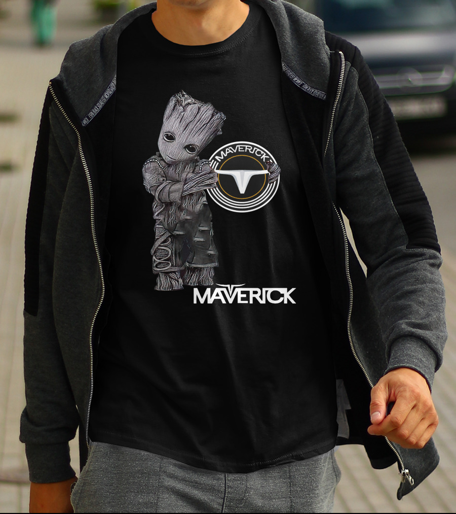 Maverick 06 Groot Character With Tesla-Inspired T-Shirt