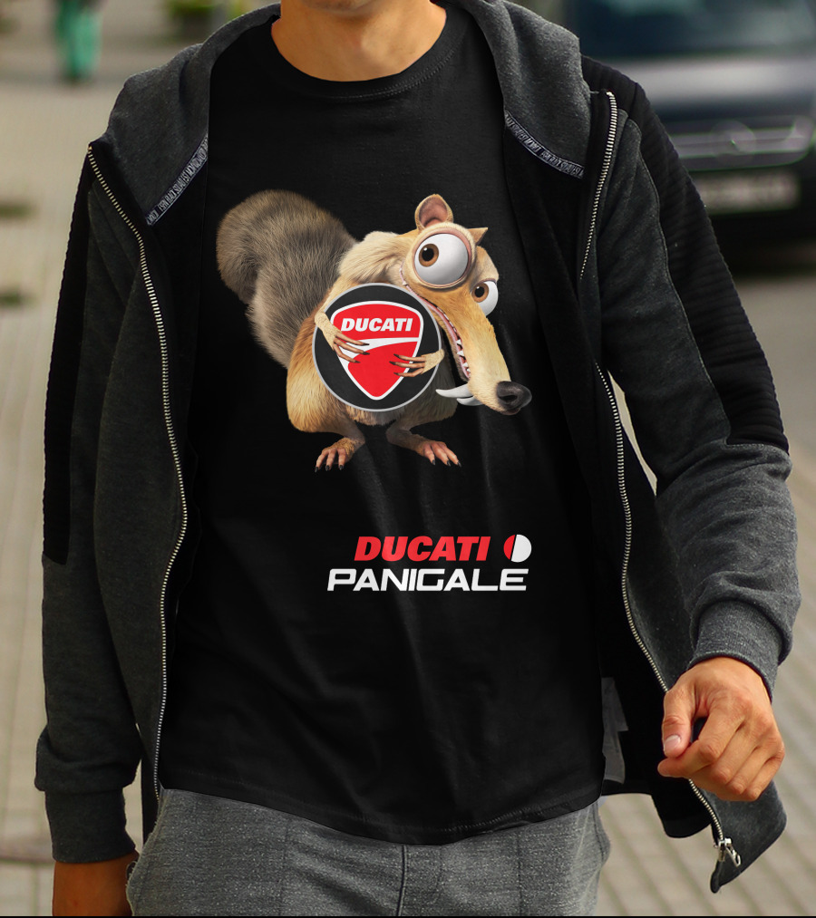 Ducati Panigale 04 With Animated Squirrel T-Shirt