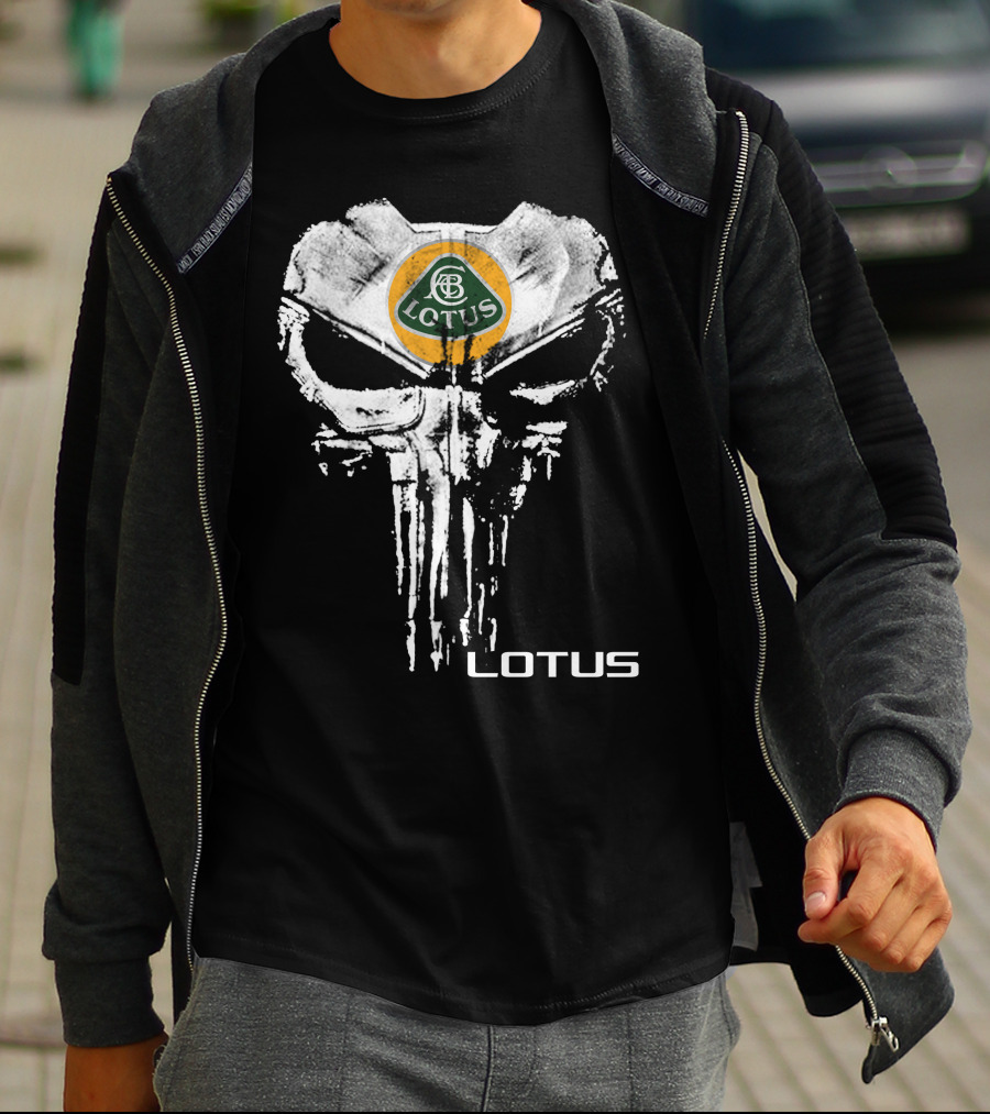 Lotus Punisher Logo With Classic Green And Yellow Badge T-Shirt