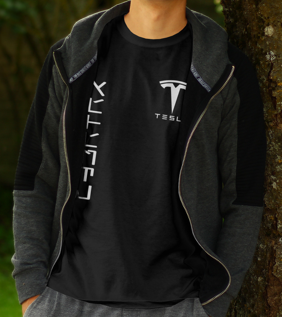 Tesla Cyb10 Futuristic Typography T-Shirt