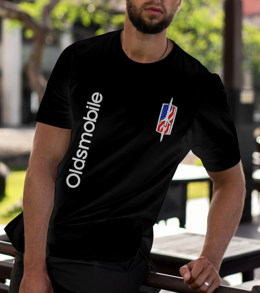 Oldsmobile Classic Logo With American Rocket Symbol T-Shirt