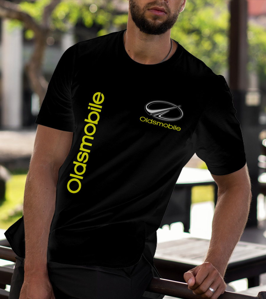Oldsmobile Vertical Yellow Text And Classic T-Shirt