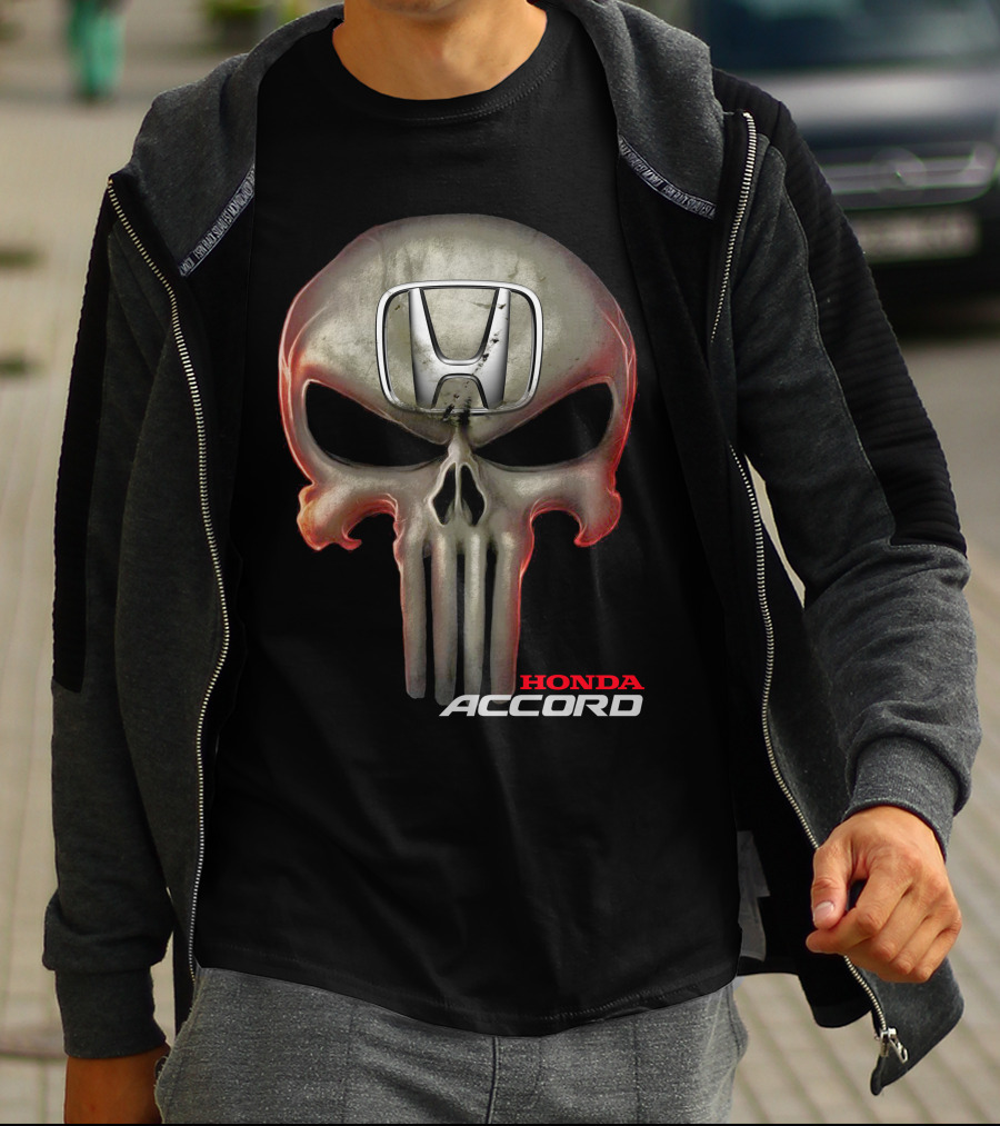 Honda Accord Punisher Skull T-Shirt