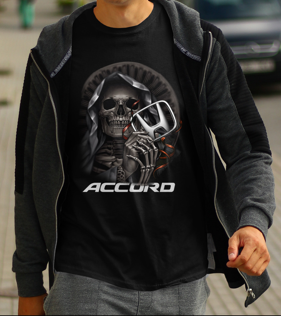 Accord Grim Reaper Skull Holding Honda T-Shirt