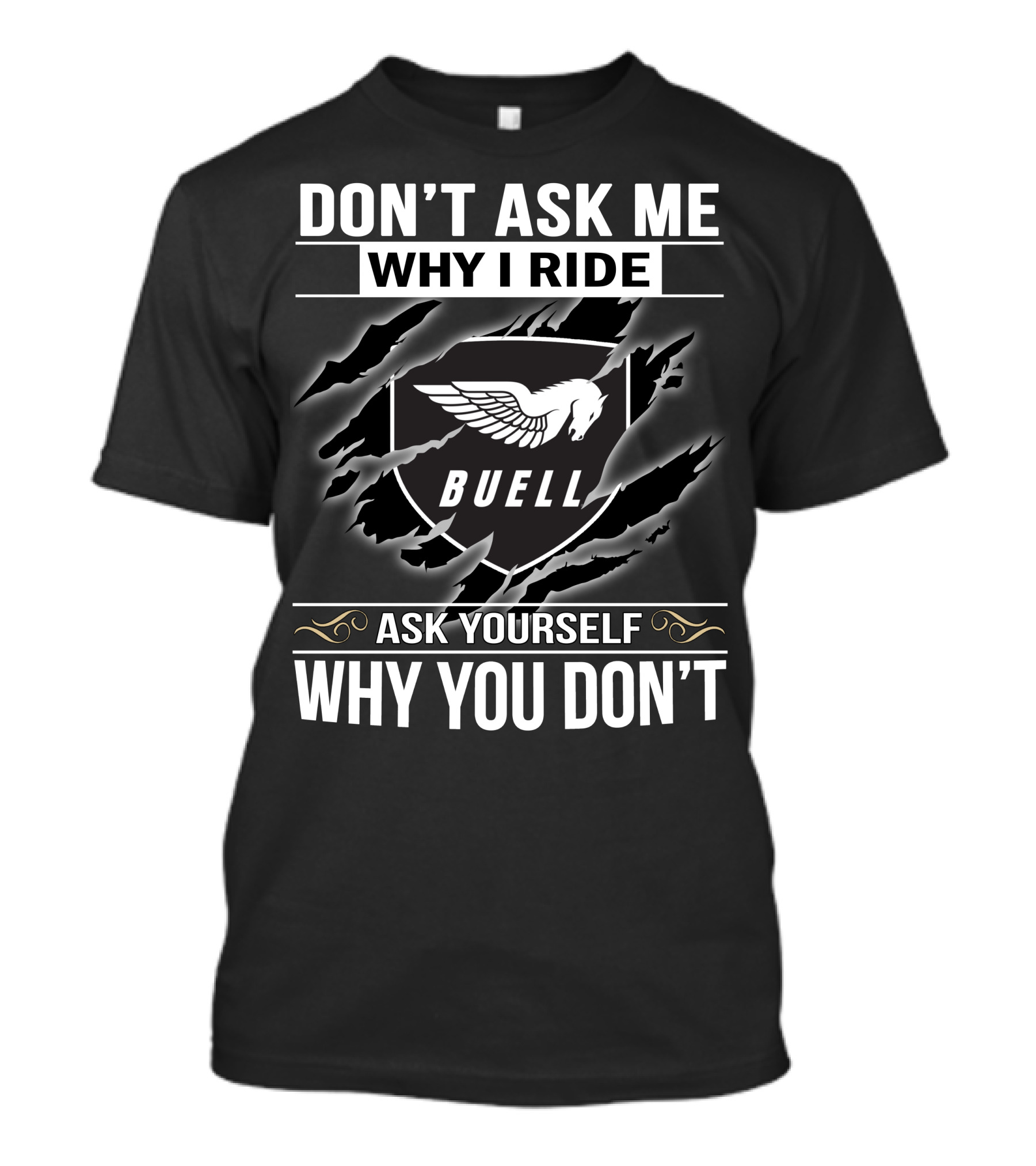 Don't Ask Me Why I Ride Buell Ask Yourself Why You Don't T-Shirt
