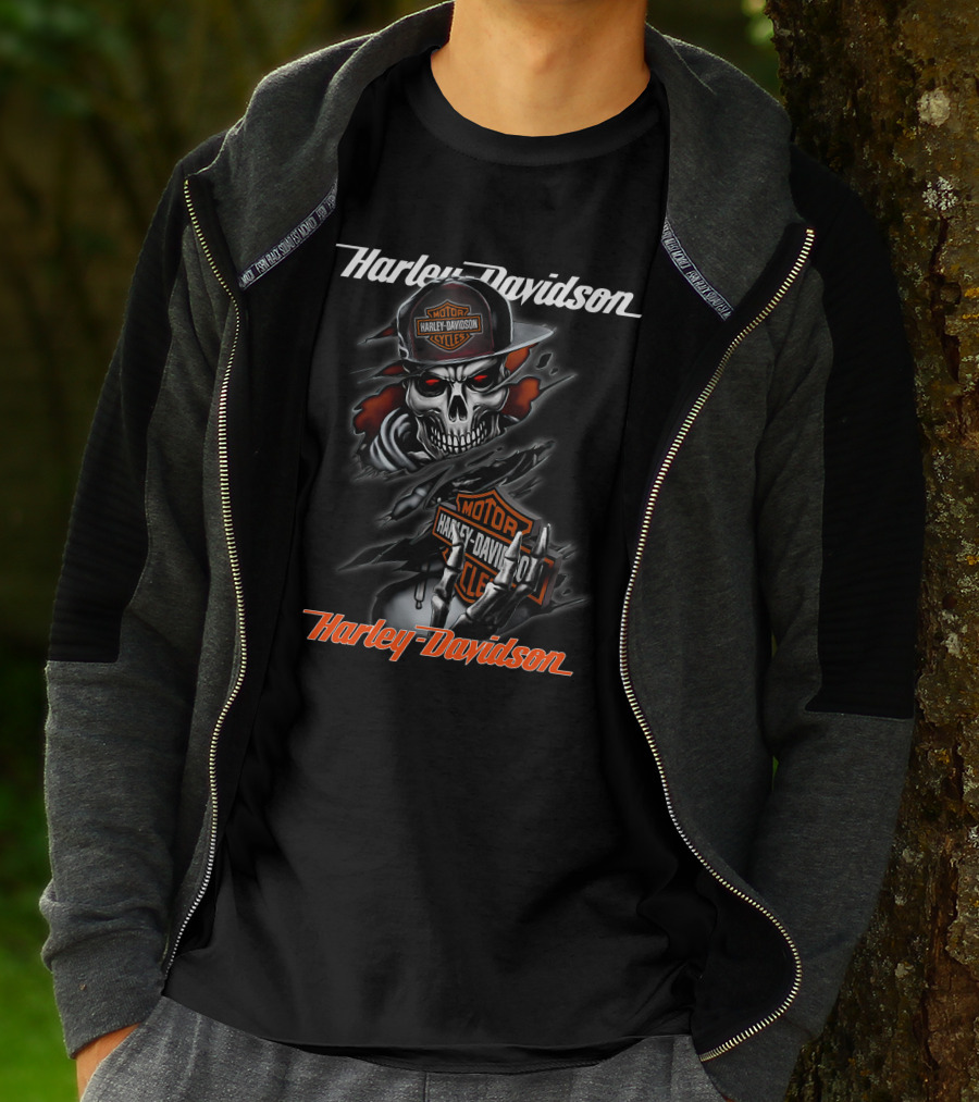 Harley Davidson Motorcycles Skeleton T-Shirt