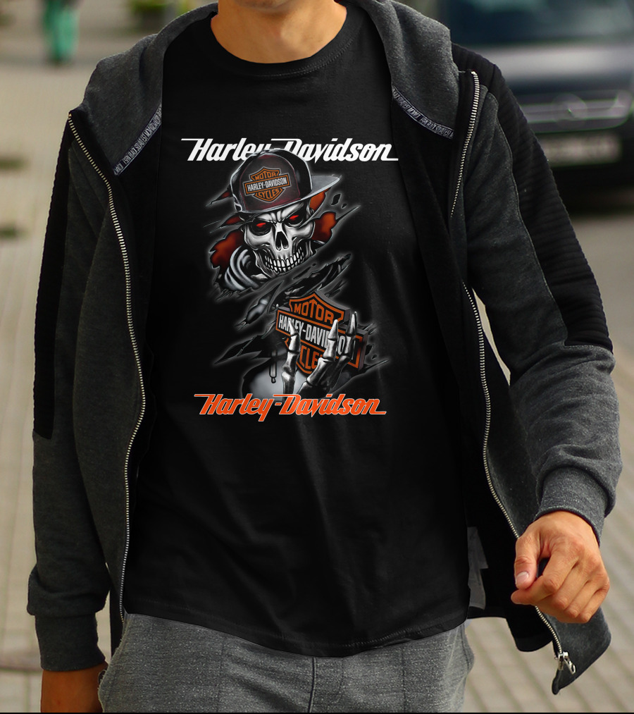 Harley Davidson Motorcycles Skeleton T-Shirt