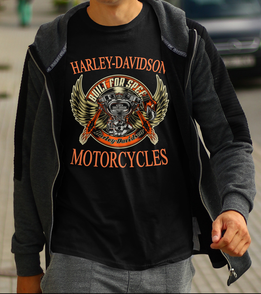 Harley Davidson Built For Speed Motorcycles T-Shirt