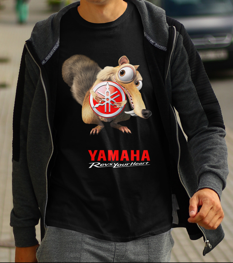 Yamaha Revs Your Heart Ice Age Scrat T-Shirt