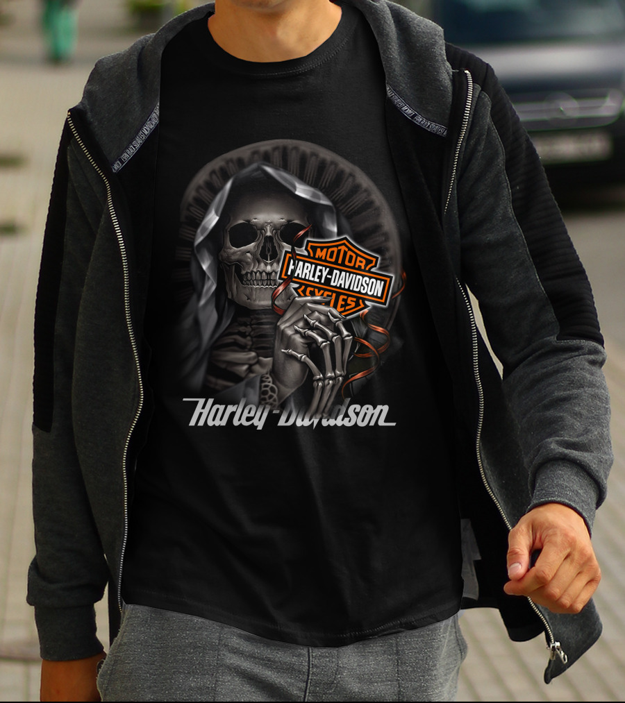 Harley Davidson Motorcycles Skeleton Reaper T-Shirt