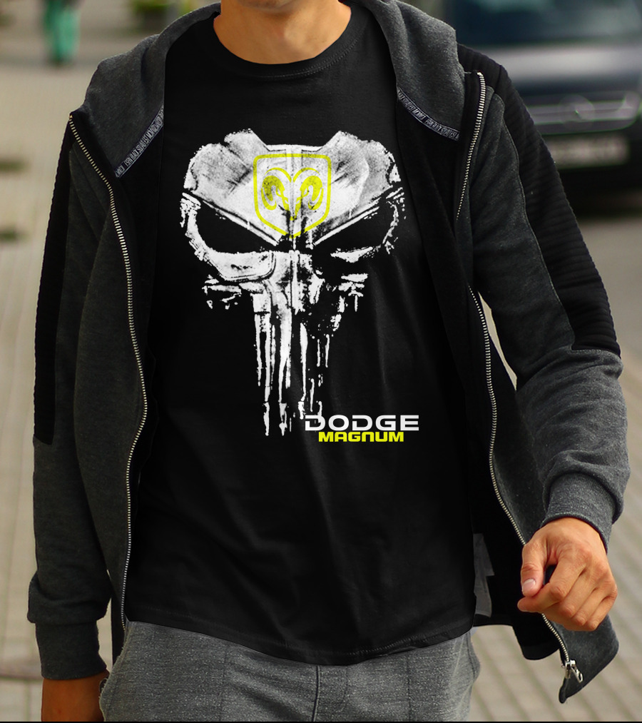 Dodge Magnum Punisher Skull Ram Logo Fusion T-Shirt