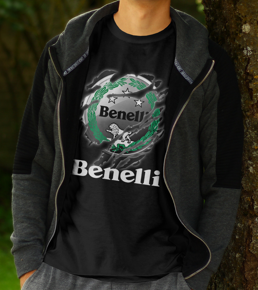Benelli Logo With Stars And Lion T-Shirt
