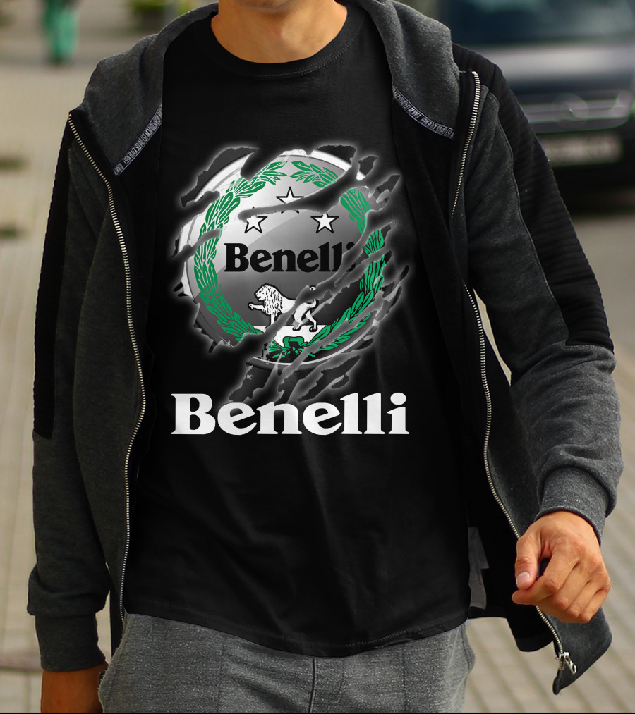 Benelli Logo With Stars And Lion T-Shirt