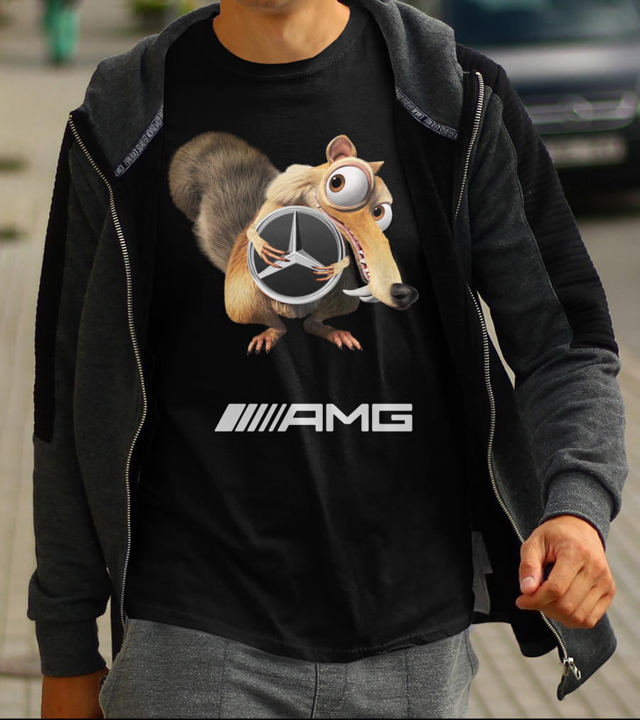Amg Mercedes-Benz Ice Age Scrat Holding Logo T-Shirt