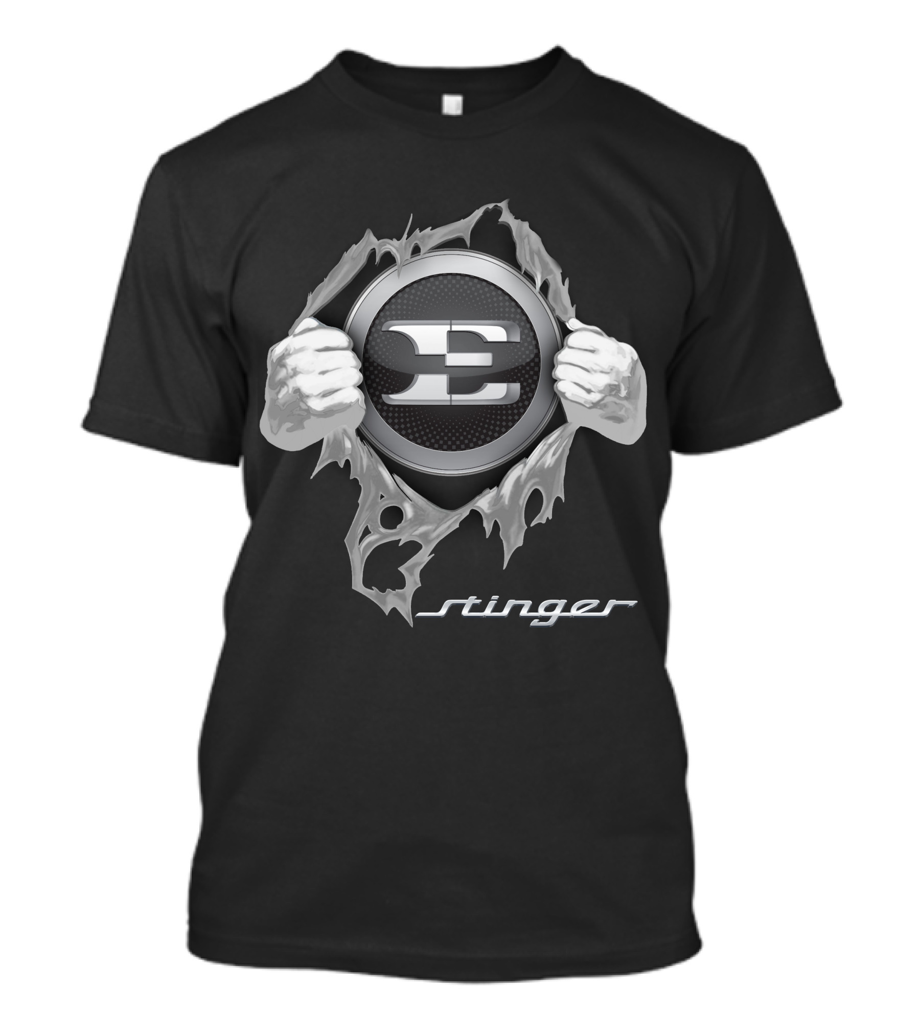 Stinger E Logo Emblem With Torn Surface T-Shirt