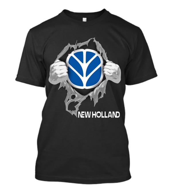 New Holland Tractor Logo Ripped T-Shirt