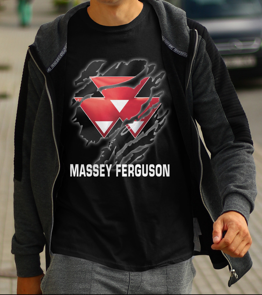 Massey Ferguson Logo Scratch Effect T-Shirt