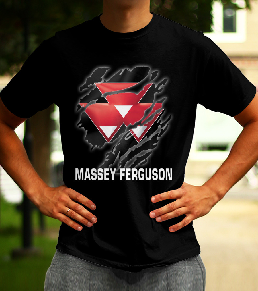 Massey Ferguson Logo Scratch Effect T-Shirt