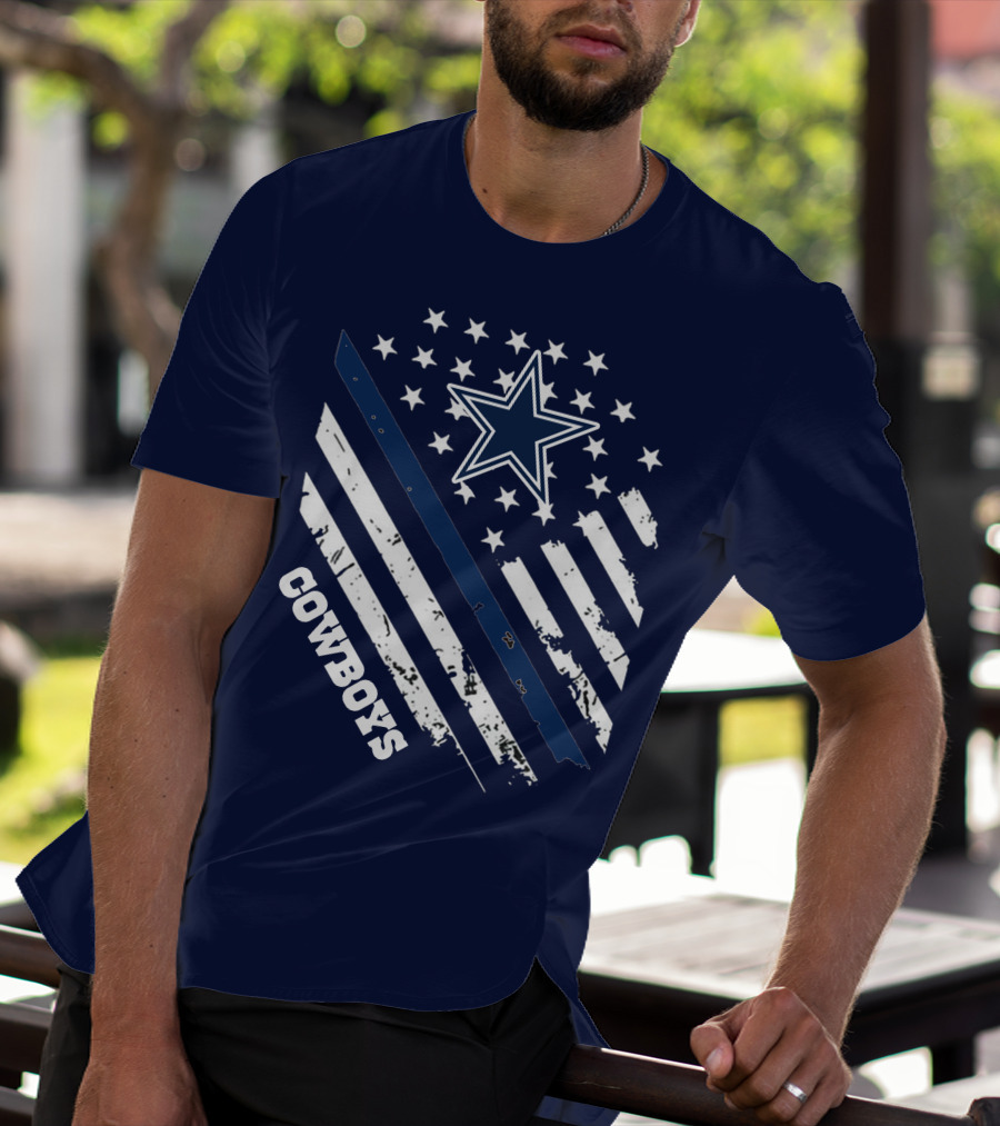 Cowboys Star And Stripes Vintage Americana T-Shirt