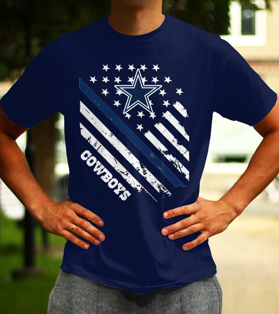 Cowboys Star And Stripes Vintage Americana T-Shirt