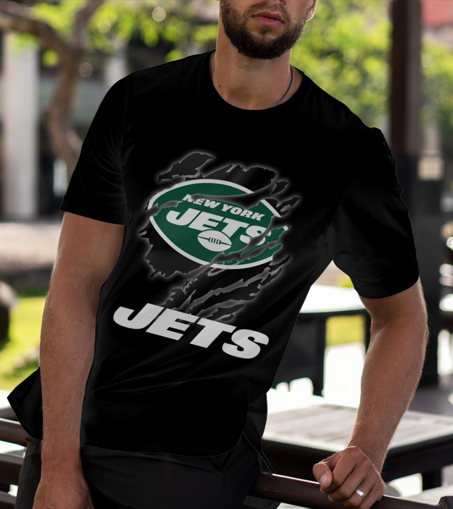 New York Jets Logo With Bold Graphics And T-Shirt