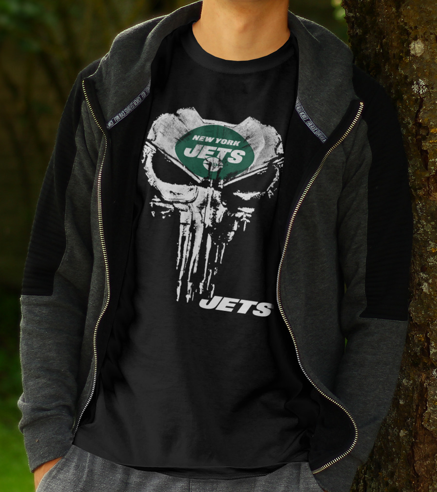 New York Jets Punisher Skull Jets T-Shirt