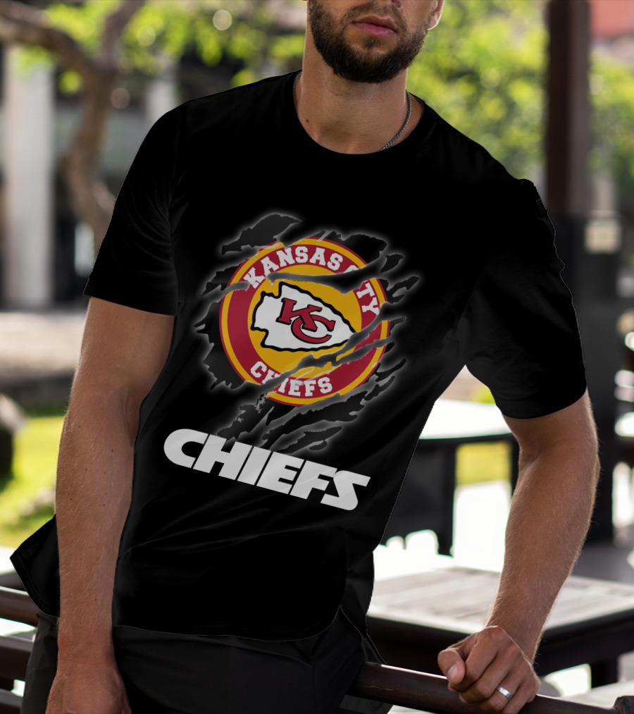 Kansas City Chiefs 08 Chiefs Logo Claw Marks T-Shirt