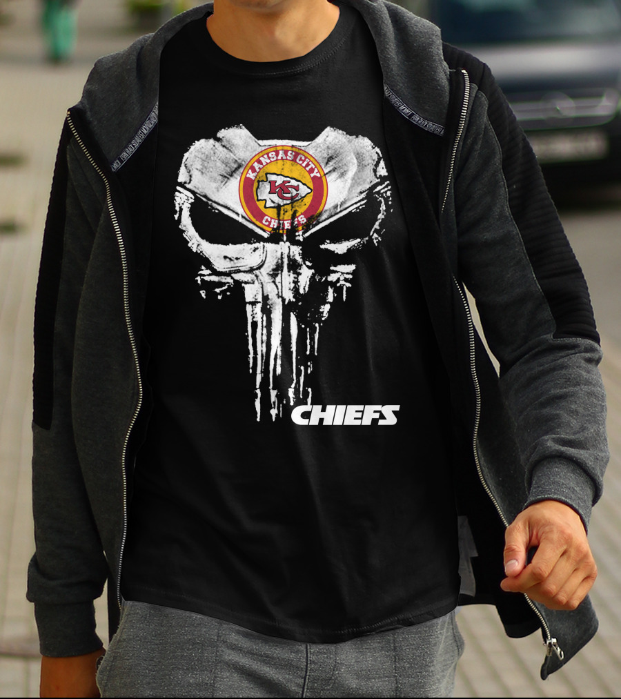 Kansas City Chiefs Skull Logo Fusion Chiefs T-Shirt