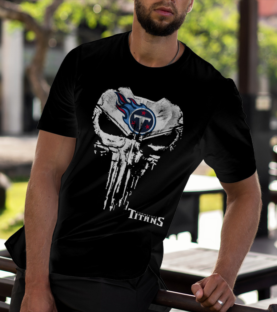 Tennessee Titans Punisher Skull T-Shirt