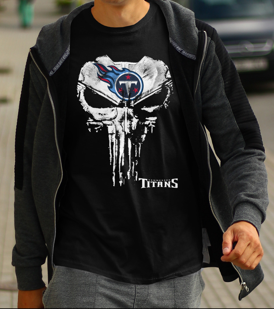 Tennessee Titans Punisher Skull T-Shirt