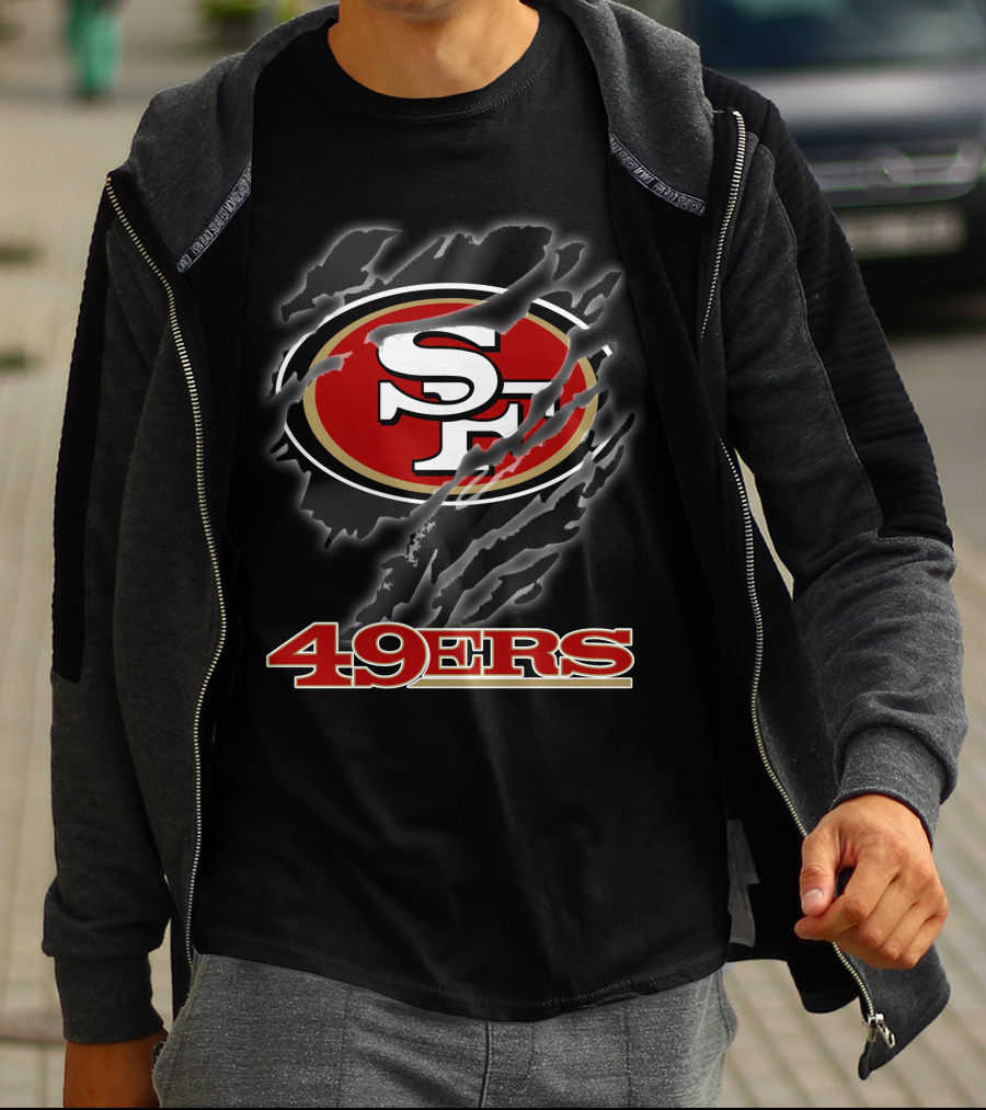 49ers Sf Logo Claw Marks T-Shirt