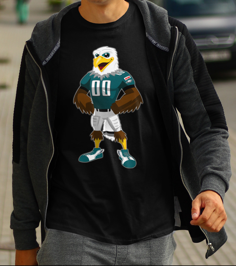 Eagles 12 Football Mascot 00 Green Jersey T-Shirt