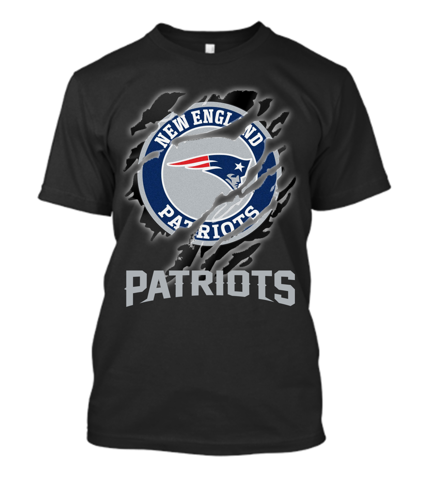 New England Patriots Logo Claw Tear T-Shirt
