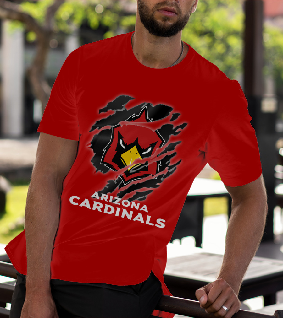 Arizona Cardinals Logo Claw Marks T-Shirt