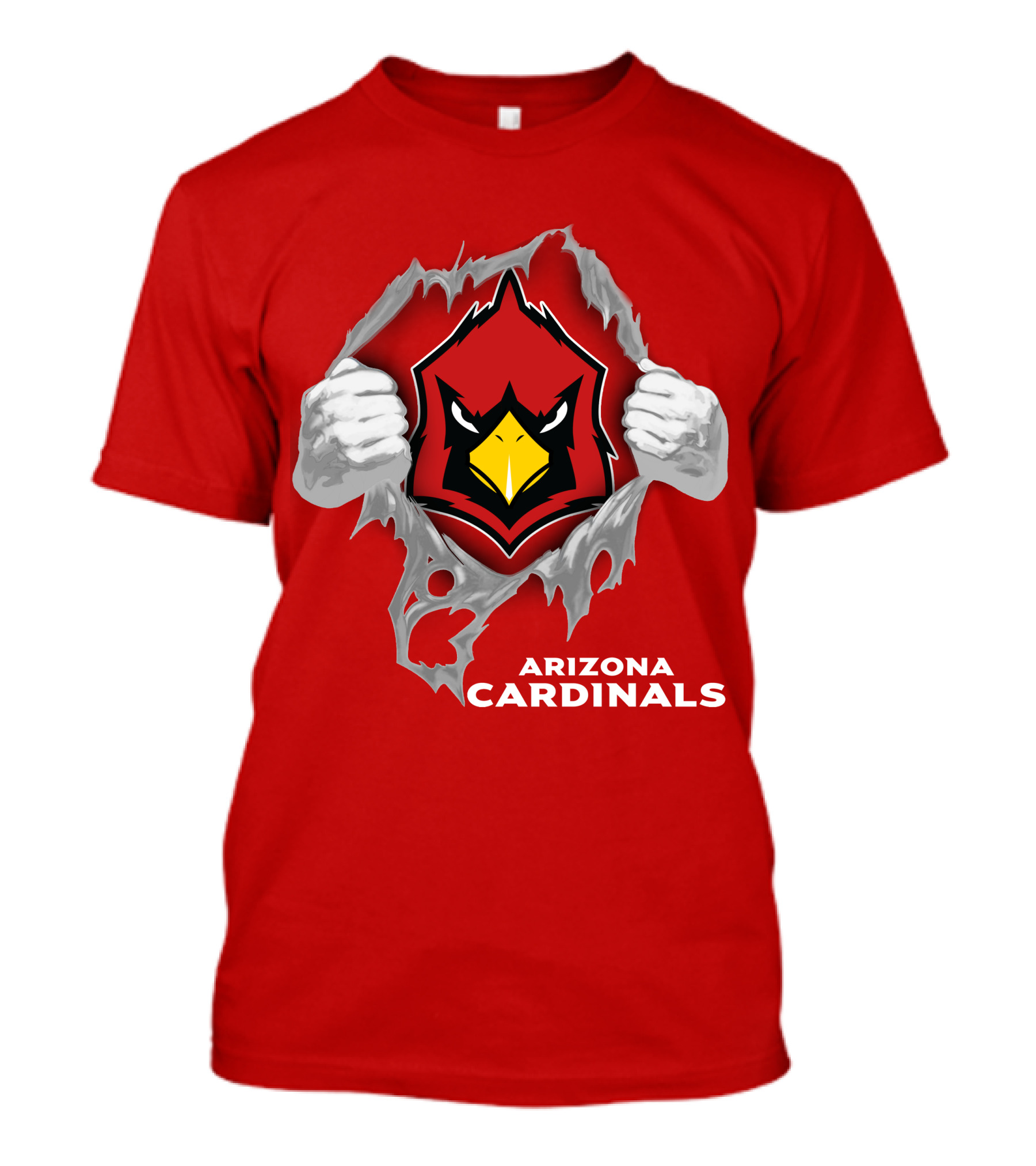 Arizona Cardinals Fierce Mascot Display With 06 Football Spirit T-Shirt