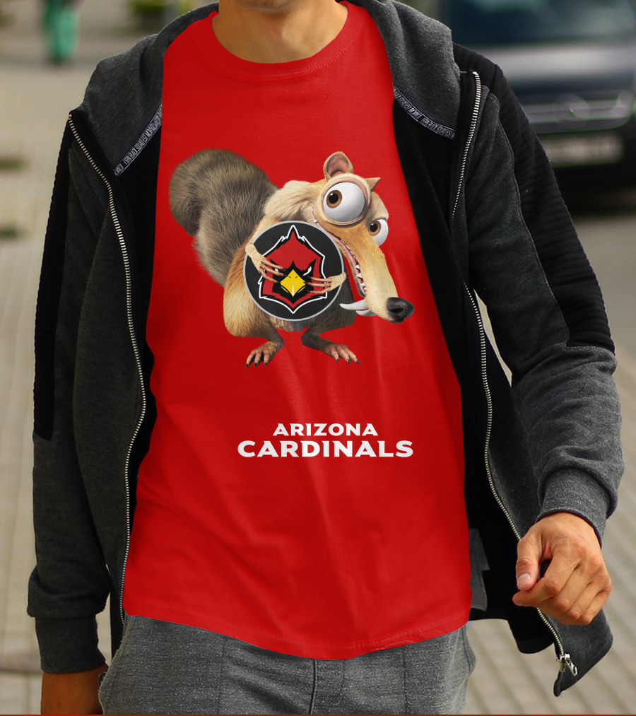 Arizona Cardinals Scrat Ice Age Collaboration T-Shirt