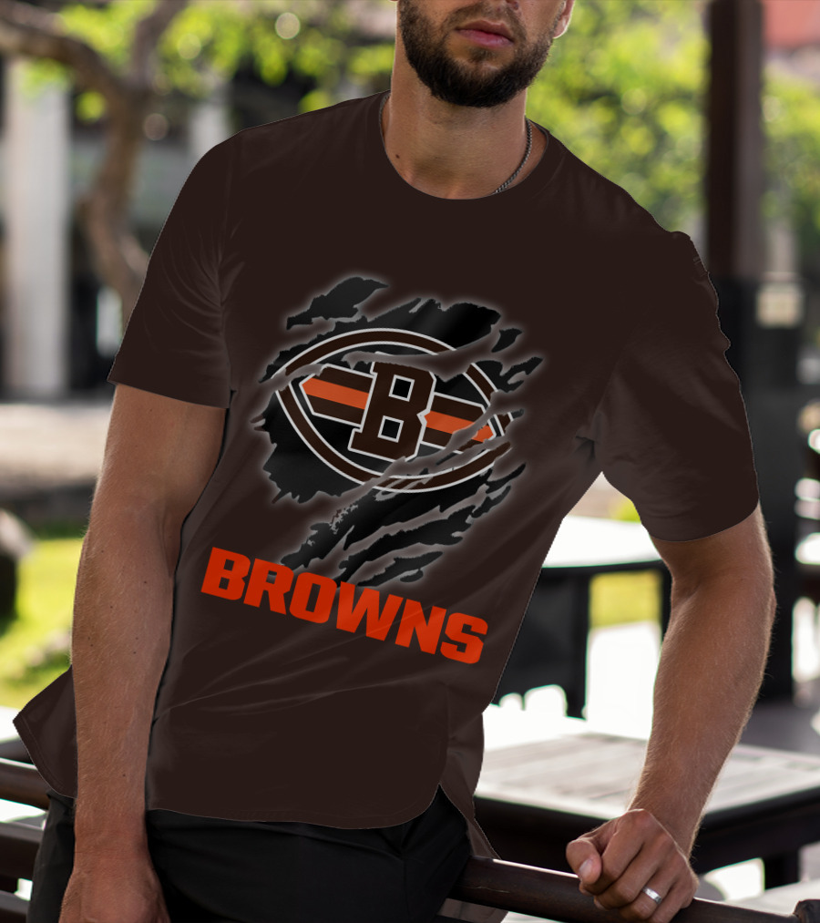 Browns 07 Football Claw Mark T-Shirt